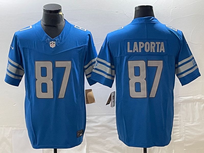 Men Detroit Lions #87 Laporta Blue 2023 Nike Vapor Limited NFL Jersey style 1->philadelphia eagles->NFL Jersey